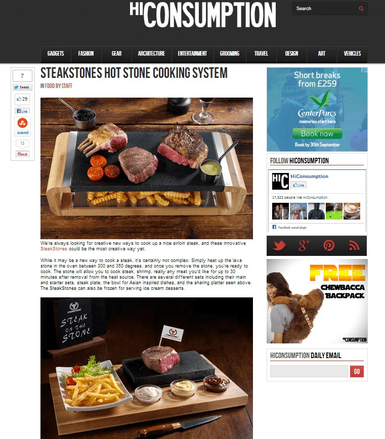 ‘Innovative SteakStones’ in Hi Consumption