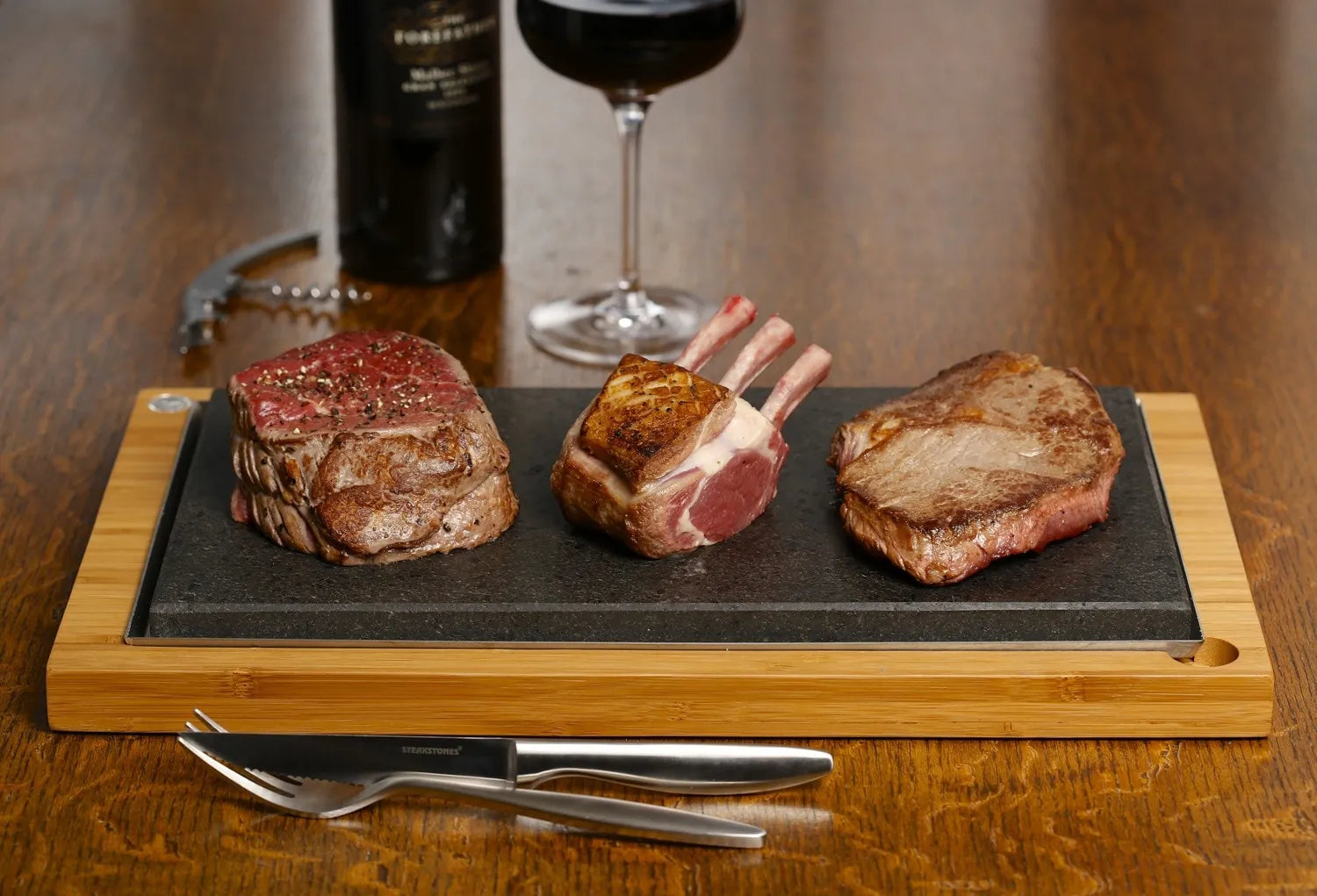 The SteakStones Plato para bistec compartido