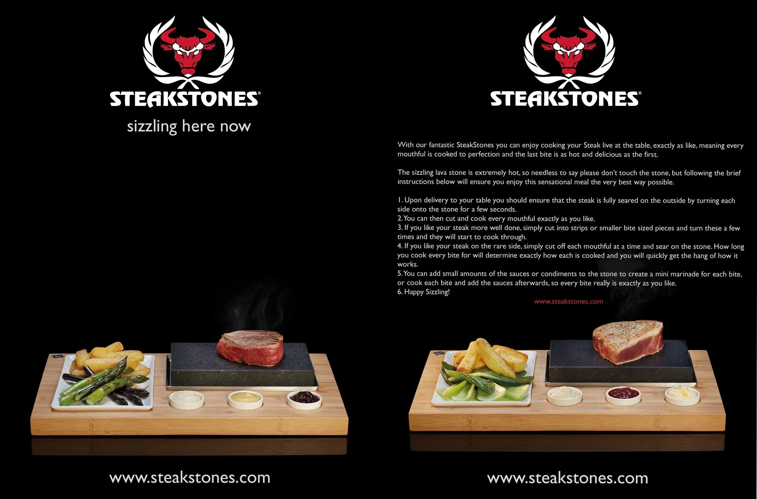 SteakStones Tent Cards