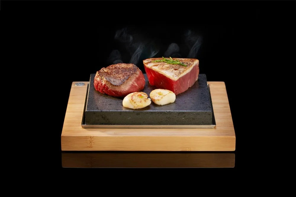 The SteakStones Sizzling Steak Plate