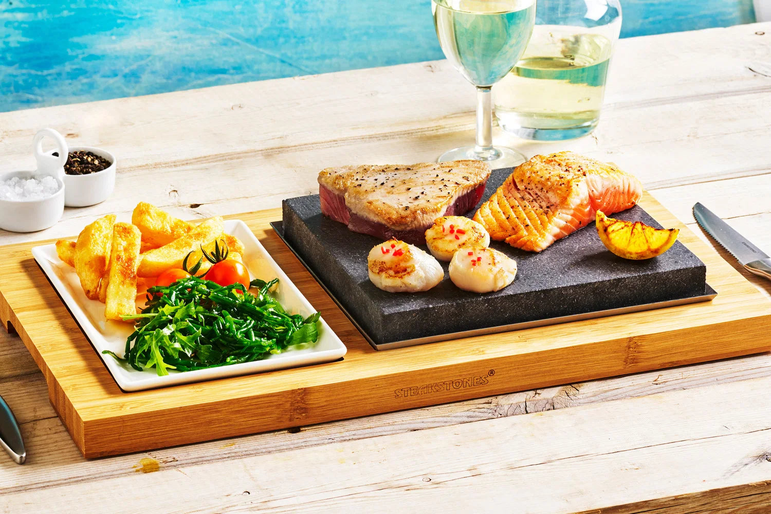 SIZZLING STEAK PLATE SET (SS002) – BUY 6 SETS AND GLOVES
